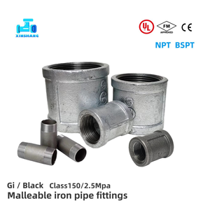 Raccords de tuyauterie en fonte malléable noire FM UL de Chine, coudes, tés, manchons, raccords à embout et raccords union galvanisés pour gaz, huile, lutte contre l'incendie et plomberie - Product Image 3
