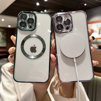 Nouvelle conception, nouveau procédé : Étui magnétique électroplaqué pour iPhone 16, compatible avec la recharge sans fil pour iPhone 14, 15, 16, 17, 18 Pro Max