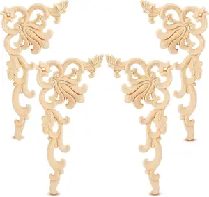 Wood Appliques Onlays Decorative DIY Wood Appliques And Onlays For Furniture Unpainted Wood Carved Corner Onlay Applique