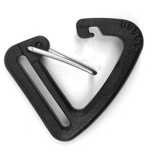 Plástico Pequeno Mini Mosquetão Preto Gancho Bagagem Triângulo Metálico para Montanhismo Sacos Viagem Triângulo Ganchos - Product Image 4