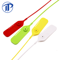 Sceau de sécurité en plastique PN-PS2106 avec logo et numéro imprimés, sceau en plastique imprimé au laser