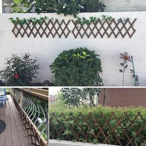 Valla de madera anticorrosión para exteriores, valla retráctil, valla para trepar en patios, estructura de rejilla, barandilla decorativa para jardín - Product Image 1