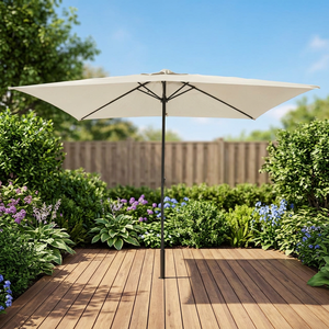 Ombrellone da Giardino Galileo Moderno Contemporaneo 3x2 Metri, Telaio in Acciaio e Alluminio, Sollevamento Manuale, per Patio, Palestra, Hotel, Spiaggia, Parco - Product Image 2