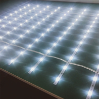 Tira de barra rígida de aluminio SMD 3030 2835, 12LED/M, cc 12V/24V, barra LED de reflejo retroiluminado, para pantalla de publicidad