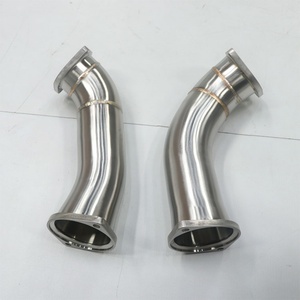 2023+ Left-hand Drive Downpipe for BMW G05 G06 G07 Exhaust Downpipe 304 Stainless Steel Straight Header for X5 X6 X7 M60i - Product Image 2