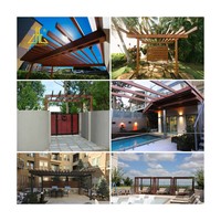 Profils en aluminium thermolaqués à effet bois avec finition PVDF pour applications extérieures de façades et de pergolas
