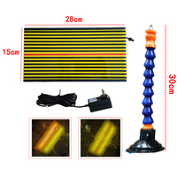 Jaune PDR lampe grêle Dent ligne conseil 2 bandes grêle Dent lampe lumière LED lampe pour voiture AUTO carrosserie voiture Dent test outils de réparation