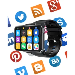 CE Rohs Relojes jam tangan pintar 4G DM100, perangkat dapat dipakai jam tangan pintar olahraga pelacak GPS kebugaran Android tahan air dengan Slot kartu SIM