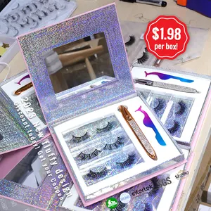 Hot Selling Eyelash Kit Custom Lash Packaging Box With SJ LASHES Free Design Service
