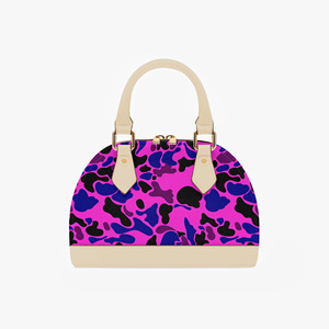 Nouveau sac à main pour femme en cuir PU rose camouflage, sac à bandoulière personnalisé avec imprimé camouflage nuage, fermeture éclair, sac à bandoulière tendance pour femme - Product Image 3