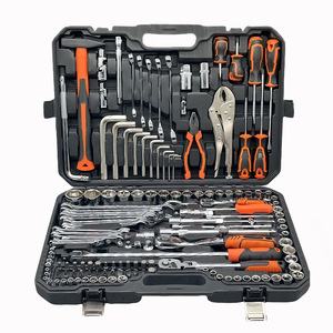 Ensemble d'outils de mécanicien professionnel de 150 pièces, kit de clés à douilles CR-V avec coffret moulé par soufflage robuste pour la réparation automobile - Product Image 1