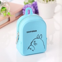 Phim Hoạt Hình 3D Totoro Cô Gái Silicone Giá Rẻ Dễ Thương Đổi Xu Ví Mini Zipper Ví Túi