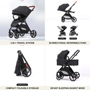 3 In 1 carrozzine da viaggio leggere e passeggino per bambini con <span class=keywords><strong>seggiolino</strong></span> pieghevole di lusso 3 In 1 con <span class=keywords><strong>seggiolino</strong></span> <span class=keywords><strong>auto</strong></span> - Product Image 2