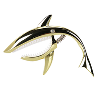 Capo de requin de guitare de haute qualité en alliage de zinc pince de réglage facile à saisir pour guitares électriques acoustiques capo de requin (noir/or/argent)