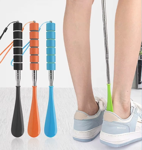 Calzascarpe in acciaio di plastica senza squat, tiratrice di scarpe assistita allungabile lunga in plastica in acciaio inossidabile - Product Image 2