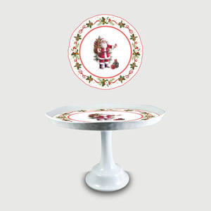 Soporte para Pastel de Melamina con Diseño de Santa Claus, 32x23 cm - Product Image 1