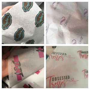 Pegatinas de papel de seda coloridas con logotipo personalizado de una cara para regalo de rubor cosmético papel de escritura colorido colores diversos para - Product Image 2