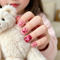 Ongles artificiels pré-dessinés pour enfants Makeauty, couvrance totale, en PMMA, à presser, 10 pièces, certifiés MSDS