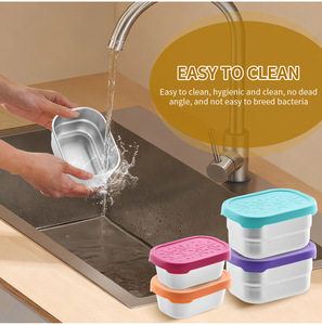 Leak Proof 304 Stainless Steel Snack Container with Silicone Lid for <strong>Kids</strong>, 110ml 230ml Lunch Food <strong>Storage</strong> <strong>Box</strong> for Daycare School - Product Image 6
