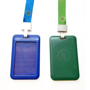 Wholesale Customized Polyester Lanyard Logo Plastic ID Badge Card Holder Long Neck Strap Band Heat Transfer Tear Resistant Folk - Product Image 2