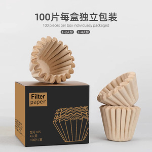 <b>Filter</b> <b>Paper</b> 185 Size 4 Person Use 100 Pieces Per Box Disposable <b>Coffee</b> Drip <b>Filter</b> - Product Image 1