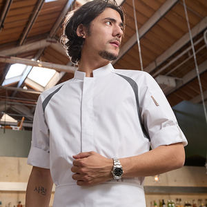 Men's High-End Four-Season Long Sleeve Twill Kitchen Apparel Chef Work Clothes for Cooking <b>Restaurant</b> Hotel <b>Bar</b> Kitchen - Product Image 2