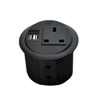 JS-Z800 dengan Pengisi Daya USB Universal Soket Grommet Meja Multimedia untuk Furnitur