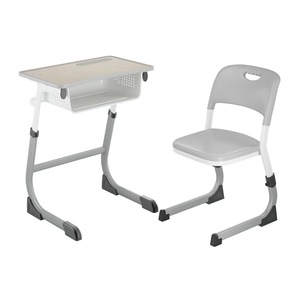 Lin Ying Student <b>Desk</b> And Chair <b>Set</b> Modern Minimalist Style For School Board Material - Product Image 1