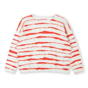 2024 Custom OEM & ODM Ladies spring summer Pullover Knitted Sweater Round Neck long sleeve with stripe print