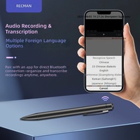 Enregistreur vocal intelligent IA en métal avec réduction de bruit avancée, transcription WAV pour une utilisation portable en classe et lors de réunions étudiantes