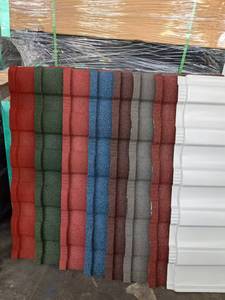 Tejas Metálicas Modernas para Techos de Hoteles, Resistentes al Calor, de Gran Peso, con Recubrimiento de Piedra Gris, Techo <span class=keywords><strong>Solar</strong></span> <span class=keywords><strong>Tesla</strong></span> - Product Image 1