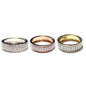 Proveedor de Joyería al por Mayor, Anillos de Boda Apilables de Oro Rosa Sólido de 18k de Alta Calidad con Diamantes Reales para Mujer, Uso Diario y Fiestas - Product Image 4