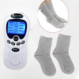 Produtos Quentes de 2025 Conjunto de Massageador <span class=keywords><strong>TENS</strong></span> Luvas de Fibra Prateada Condutiva Eletrodos para Pulso e Joelho Meias de Massagem Acessórios <span class=keywords><strong>TENS</strong></span> - Product Image 5