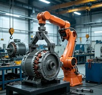 Bras robotisé industriel à 6 axes QJAR QJR25-1800G, haute rigidité, charge utile de 25 kg, portée de 1831,2 mm, précision élevée de 0,03 mm