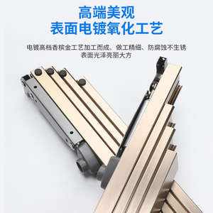 Table pliante multifonctionnelle en alliage d'aluminium avec rail coulissant, ouverture silencieuse, installation facile, pour la maison, le bureau, la salle à manger/le bar/le bureau GQK - Product Image 4