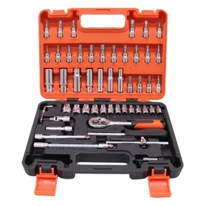 मिरो फैक्टरी प्रत्यक्ष बिक्री 53-टुकड़ा उच्च कार्बन स्टील सॉकेट रंच सेट उपकरण 24 दांत 72 दांत बड़े फ्लाई ऑटो मरम्मत - Product Image 6