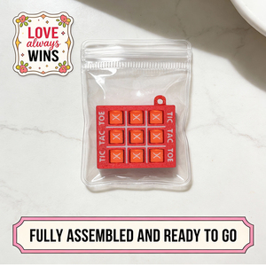 Portachiavi Tic Tac Toe Stampato in 3D, Mini Gioco da Tavolo Portatile, Giocattolo Antistress, Ciondolo per Zaino, Regalo - Product Image 4