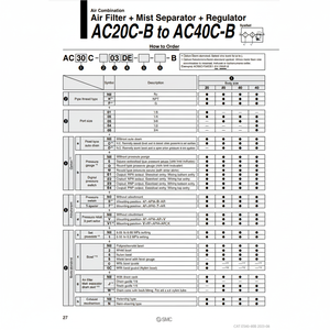 SMC Pneumatics Air Combinaison AC20C-02E1-V-B Pièces Pneumatiques - Product Image 1