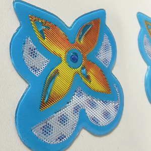 2025 New Design Iron on Sew on <strong>Custom</strong> Phantonm Colored Effect Hologra <strong>Fancy</strong> TPU Soft Patches - Product Image 2