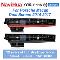 Écran de divertissement pour copilote Navihua 24,6 pouces, écran multimédia Android, CarPlay, GPS, DSP pour Porsche Macan 2014-2017