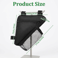 Sac de cadre de vélo, sac triangulaire pour vélo, pochette pour vélos, sacs légers pour le cyclisme avec porte-bouteille en maille