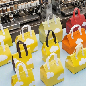 Bolsa Térmica de Aluminio Desechable con Logotipo Personalizado para Llevar Comida, Bebidas Frías y Calientes, Bolsa Aislante Térmica Pequeña para Entrega de Alimentos - Product Image 2