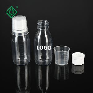 100ml thân thiện với môi trong suốt nhỏ xi-rô bao bì rỗng chai nhựa bằng miệng lỏng lọ chai với mũ - Product Image 1