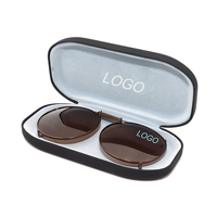 Haute qualité UV400 rétro carré TAC polarisé Clip-On lunettes de soleil conduite de nuit vert or rouge Vintage lunettes léger métal