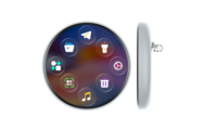Badge numérique intelligent dynamique portable de 1,85 pouce, contrôle par application, batterie au lithium écologique, matériau plastique, anime haute définition