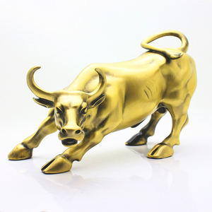 Modèle de taureau espagnol en métal 3D, figurine en métal moulé sous pression, petite sculpture, bronze doré, taureau de Wall Street, statue de pitbull, décoration, boîte cadeau - Product Image 5
