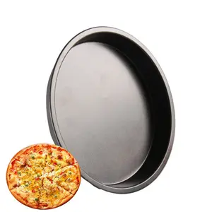 6,7,8,9,10,11,12,13,14 inch cao cấp không dính bánh pizza Pan bakeware Carbon thép bánh pizza tấm tròn sâu món ăn bánh pizza Pan khay khuôn