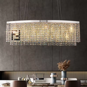 Venta caliente Fabricante moderno K9 araña de cristal de lujo rectangular para sala de estar - Product Image 1