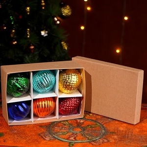 Factory Hot Sale Christmas <b>Tree</b> <b>Ornaments</b> Christmas Decorative 6cm 8cm 10cm Christmas Hanging Hand Blown Glass Ball With Hook - Product Image 2