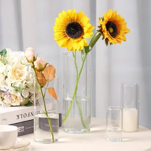 Modern Crystal Flower Vase Handmade <b>Clear</b> Acrylic with Minimalist Design for Wedding <b>Table</b> Decoration Factory Direct Sale - Product Image 3